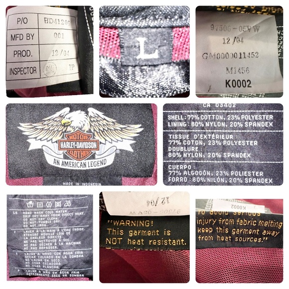 Harley-Davidson Vintage 2005 Moto Jacket Women’s Large Black Zip-Up Embroidered - Picture 7 of 7